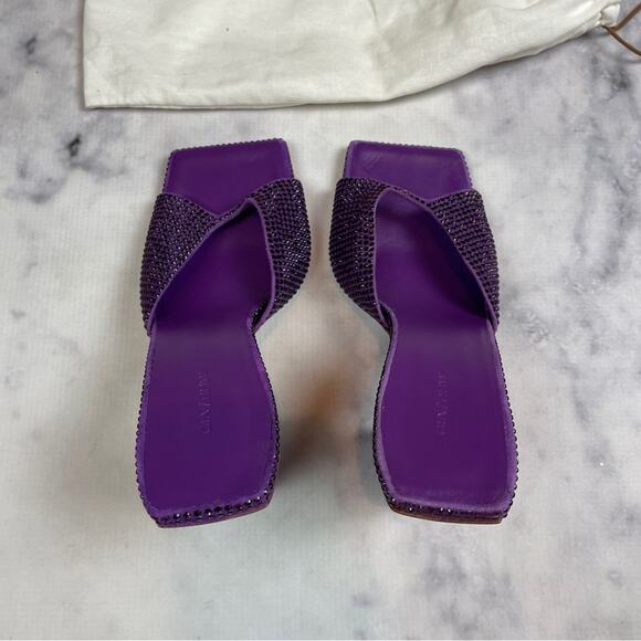 GIA/RHW Rosie 14 Crystal Embellished Slide Heeled Sandals - Picture 5 of 10